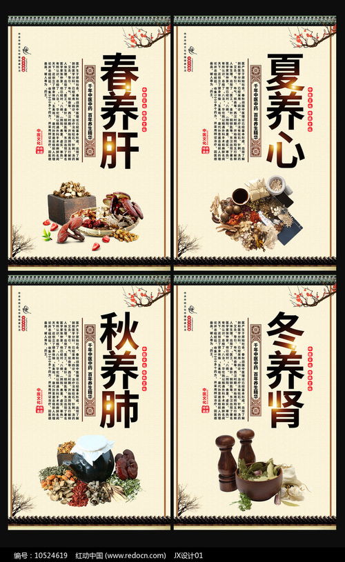 順應四時，頤養天年——大氣中醫四季養生文化展板